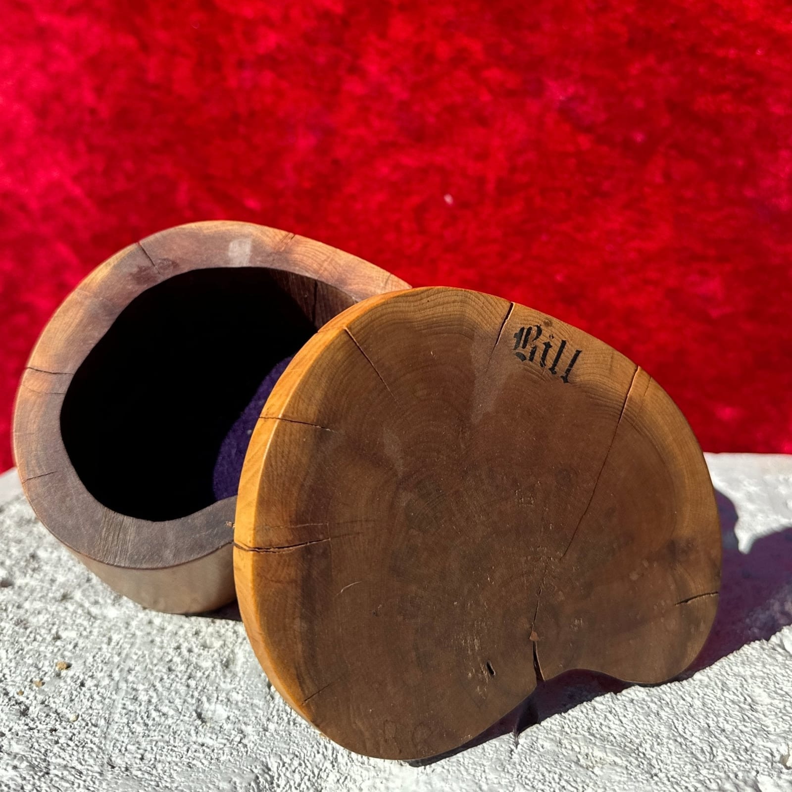 Vintage Wood Lidded Trinket Box - Monte Visión