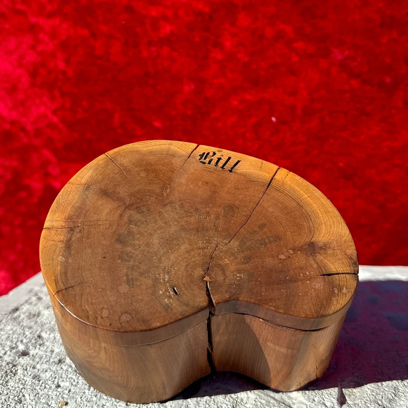 Vintage Wood Lidded Trinket Box - Monte Visión
