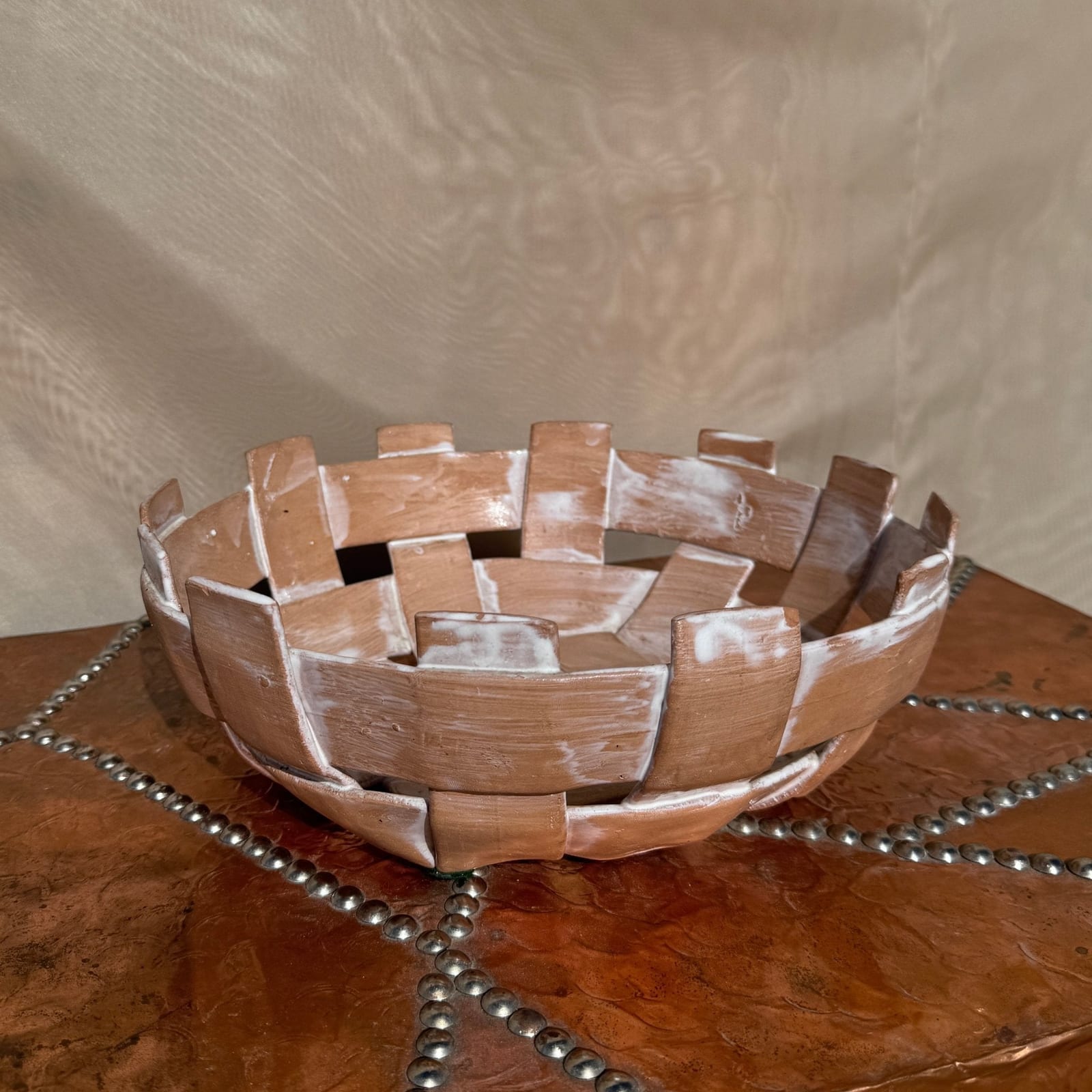 Vintage Woven Ceramic Italian Fruit Bowl - Monte Visión